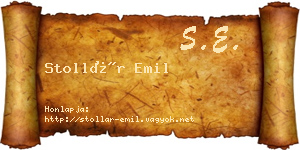 Stollár Emil névjegykártya