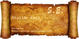 Stollár Emil névjegykártya
