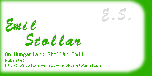 emil stollar business card