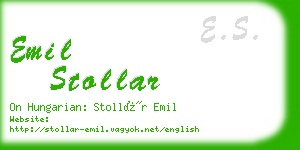 emil stollar business card